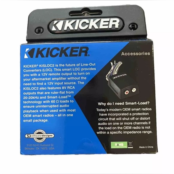 KICKER 46KISLOC2 Stereo Line-Output Converter Remote Turn On Wire 2 Channel New - Picture 2 of 2